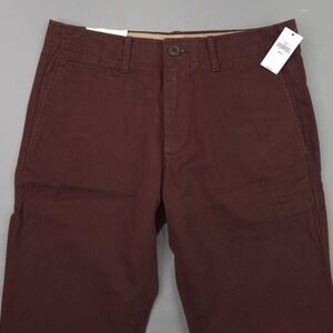 Gap Pants Mens 30x30 Cherrywood Lived-In Straight Chino Casual Cotton NEW